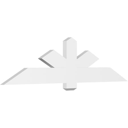 Ekena Millwork Kennewick Architectural Grade PVC Gable Bracket, 72"W x 18"H x 2"D x 6"F, 6/12 Pitch GBP072X18X0206KEN00